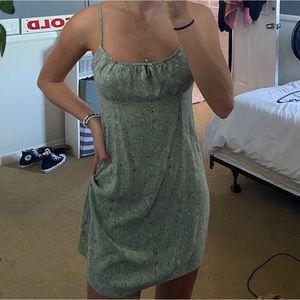 brandy melville sage floral dress worn once